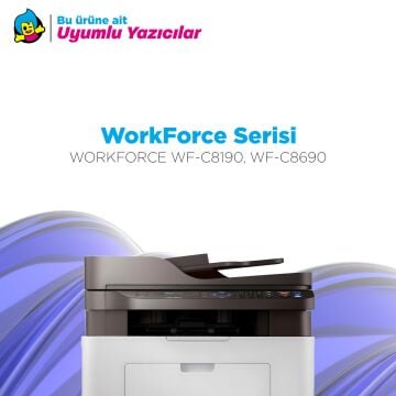 TonerMAX Epson Uyumlu C13T04A140 (T04A1) 4 Renk (Takım) Çipli Kartuş | WorkForce WF-C8190, WF-C8690