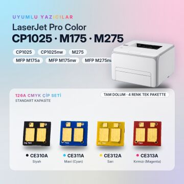 HP 126A CE310A Çip Set/ CP1025 / M175 M270 / M275