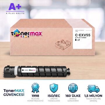 Canon C-EXV55 Siyah Muadil Toner A Plus / iR-ADV C256 / C356 II · DX C257 / C357