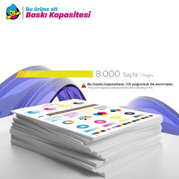 TonerMAX Epson Uyumlu C13T04A440 (T04A4) Sarı Çipli Kartuş | WorkForce WF-C8190, WF-C8690