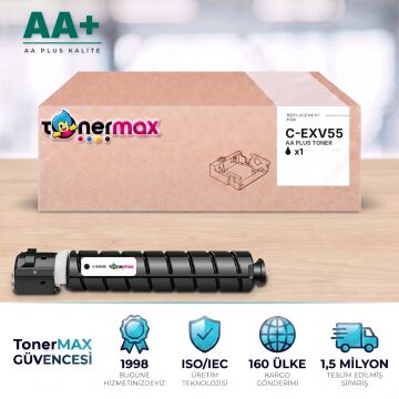 Canon C-EXV55 Siyah Muadil Toner AA Plus / iR-ADV C256 / C356 II · DX C257 / C357