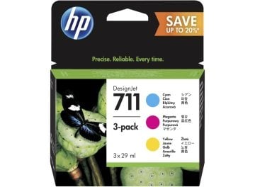 HP 711 P2V32A CMY 3'lü Kartuş / Hp Designjet T120 HP Designjet T520 Kartuş
