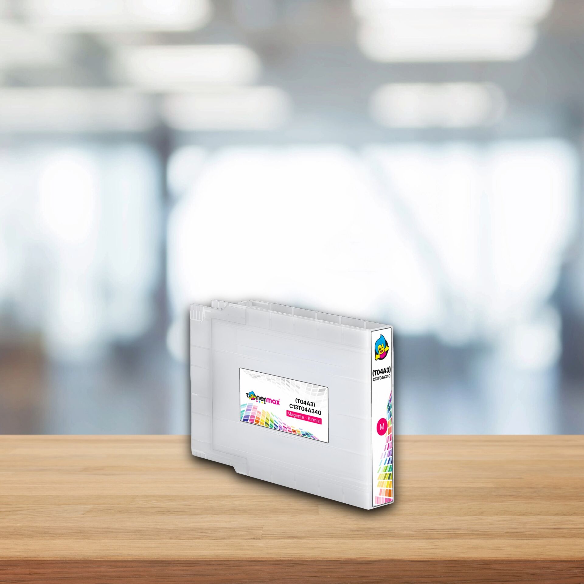 TonerMAX Epson Uyumlu C13T04A340 (T04A3) Kırmızı Çipli Kartuş | WorkForce WF-C8190, WF-C8690