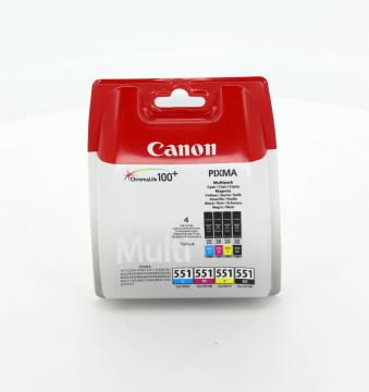 Canon CLI-551 C/M/Y/BK Orjinal 4'lü Kartuş Seti ( Spot )