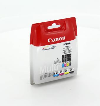Canon CLI-551 C/M/Y/BK Orjinal 4'lü Kartuş Seti ( Spot )