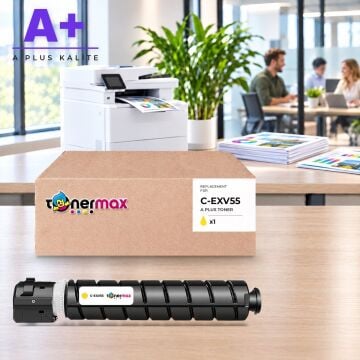 Canon C-EXV55 Sarı Muadil Toner A Plus / iR-ADV C256 / C356 II · DX C257 / C357