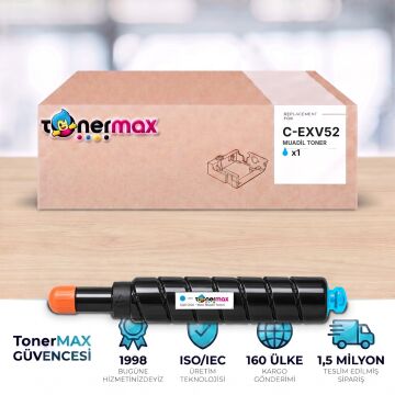 Canon C-EXV52 Mavi Muadil Toner - Çipli / IR-ADV DX C7700 / C7765 / C7770 / C7780