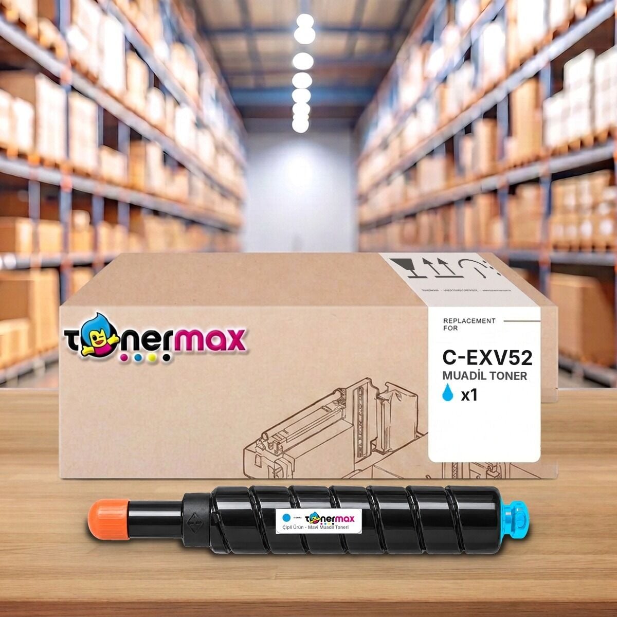 Canon C-EXV52 C Mavi muadil toner