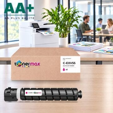 Canon C-EXV55 Kırmızı Muadil Toner AA Plus / iR-ADV C256 / C356 II · DX C257 / C357