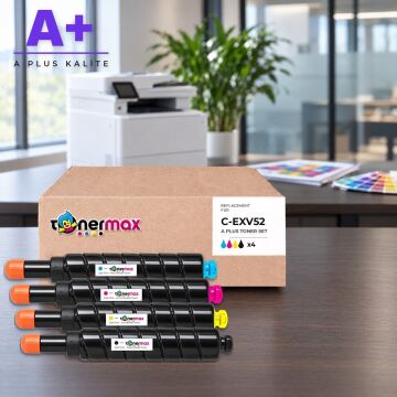 Canon C-EXV52 CMYK Muadil Toner Seti A Plus / IR-ADV DX C7700 / C7765 / C7770 / C7780