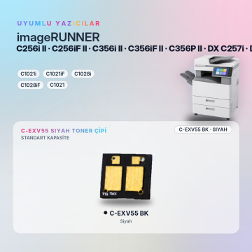Canon C-EXV55 / iR-ADV C256 / C356 II · DX C257 / C357 Siyah Çip