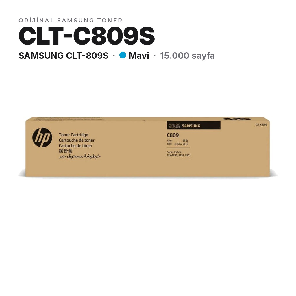 Samsung CLT-809S Mavi Orijinal Toner