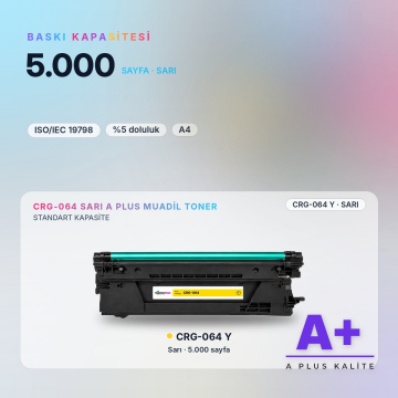 Canon CRG-064 Sarı Muadil Toner A Plus / LBP722Cdw / LBP732Cdw / MF832Cdw / MF842Cdw