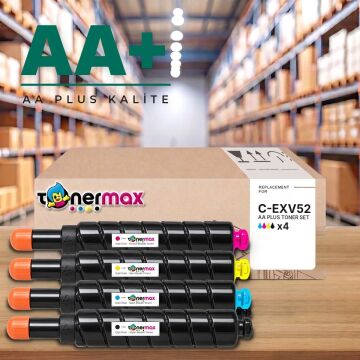 Canon C-EXV52 CMYK Muadil Toner Seti AA Plus / IR-ADV DX C7700 / C7765 / C7770 / C7780