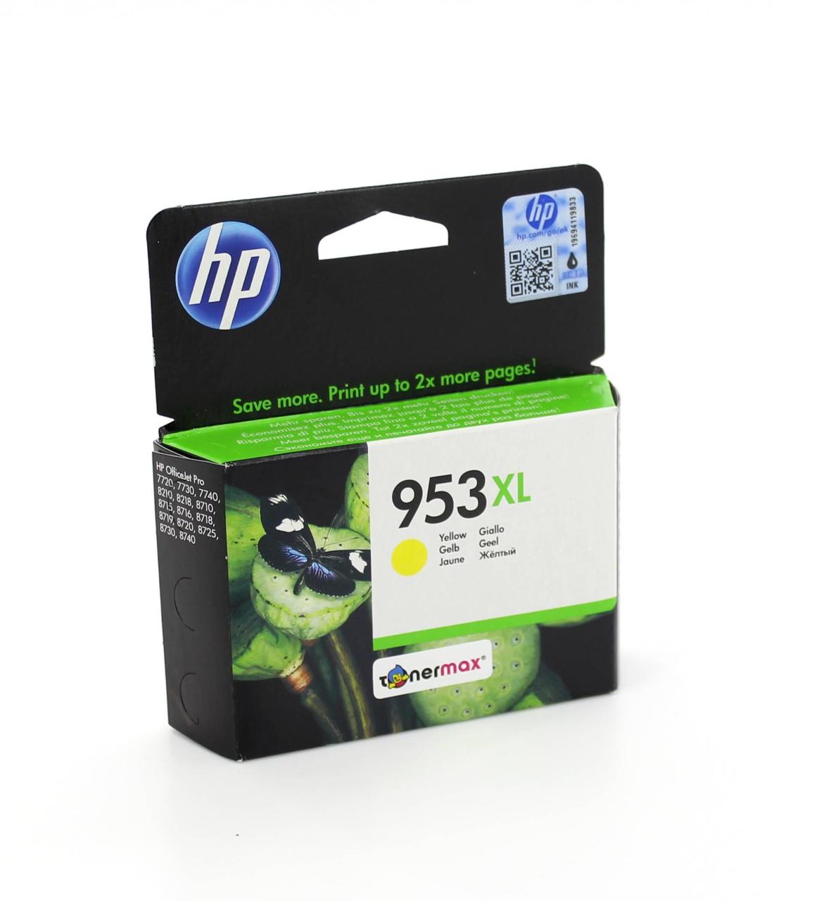 Hp 953XL F6U18AE Sarı Orjinal Kartuş/ Officejet Pro 8210 / 8218 / 8710 / 8715 / 8720 / 8725