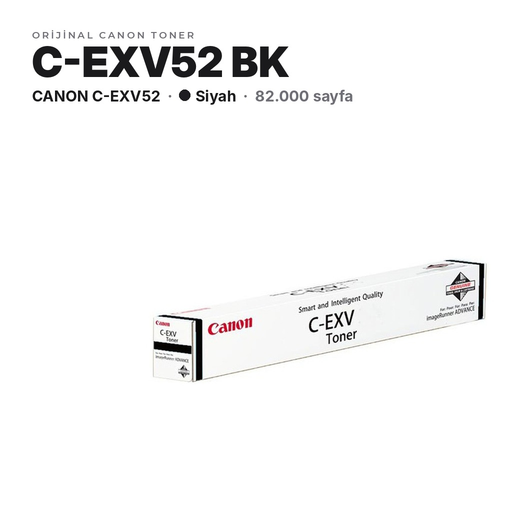 Canon C-EXV52 BK Siyah orijinal toner