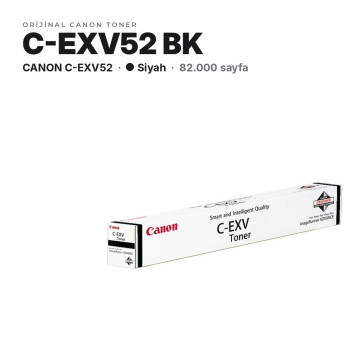 Canon C-EXV52 / IR-ADV DX C7700 / C7765 / C7770 / C7780 Siyah Orjinal Toner