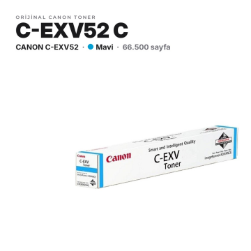 Canon C-EXV52 / IR-ADV DX C7700 / C7765 / C7770 / C7780 Mavi Orjinal Toner