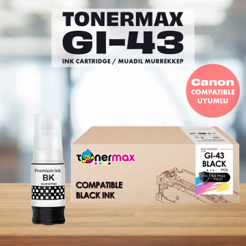 Canon GI-43 / 4698C001 Siyah Muadil Mürekkep / Pixma G540 / G640