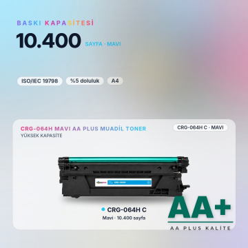 Canon CRG-064H Mavi Muadil Toner AA Plus / LBP722Cdw / LBP732Cdw / MF832Cdw / MF842Cdw