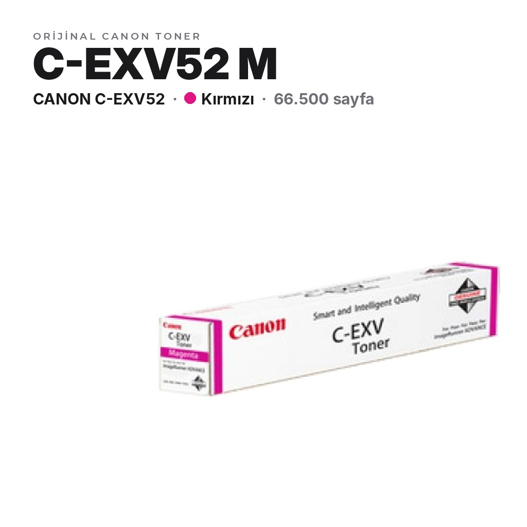 Canon C-EXV52 M Kırmızı orijinal toner