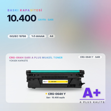 Canon CRG-064H Sarı Muadil Toner A Plus / LBP722Cdw / LBP732Cdw / MF832Cdw / MF842Cdw