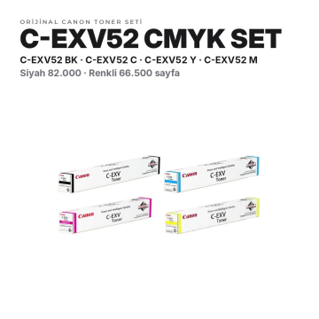 Canon C-EXV52 Orjinal Toner Set Avantaj Paket / IR-ADV DX C7700 / C7765 / C7770 / C7780