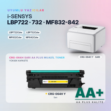 Canon CRG-064H Sarı Muadil Toner AA Plus / LBP722Cdw / LBP732Cdw / MF832Cdw / MF842Cdw