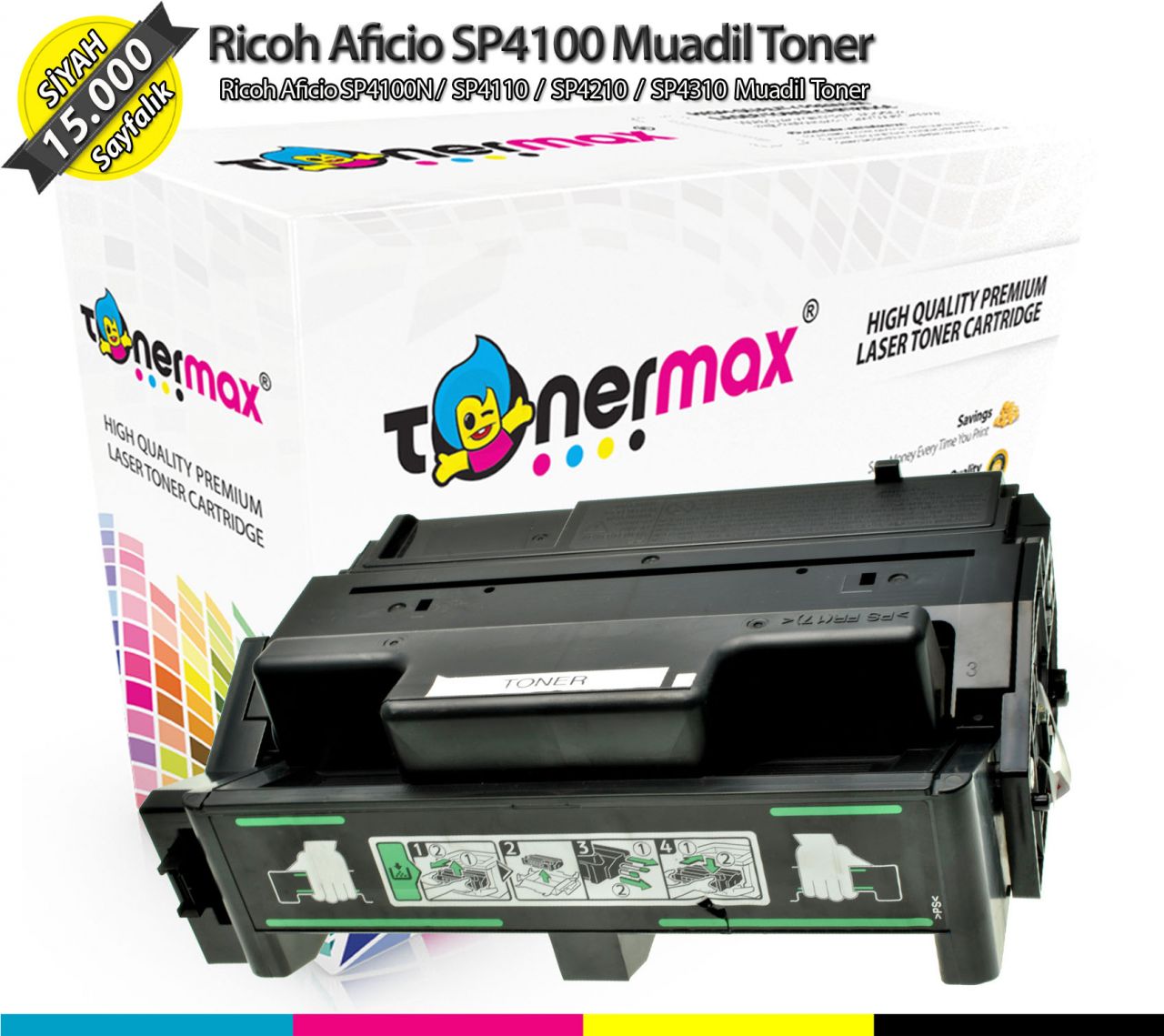 Ricoh SP4100 / SP4110 / SP4210 / SP4310 Muadil Toneri 15K