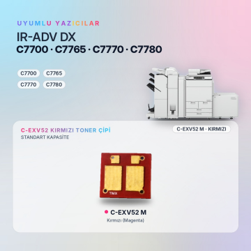Canon C-EXV52 / IR-ADV DX C7700 / C7765 / C7770 / C7780 Kırmızı Çip