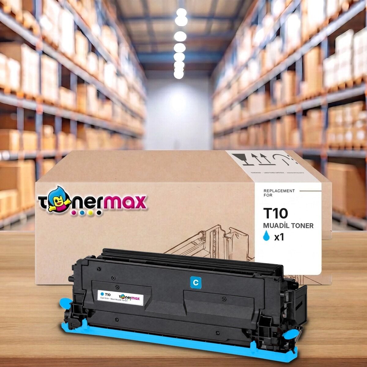 Canon T10 C Mavi muadil toner