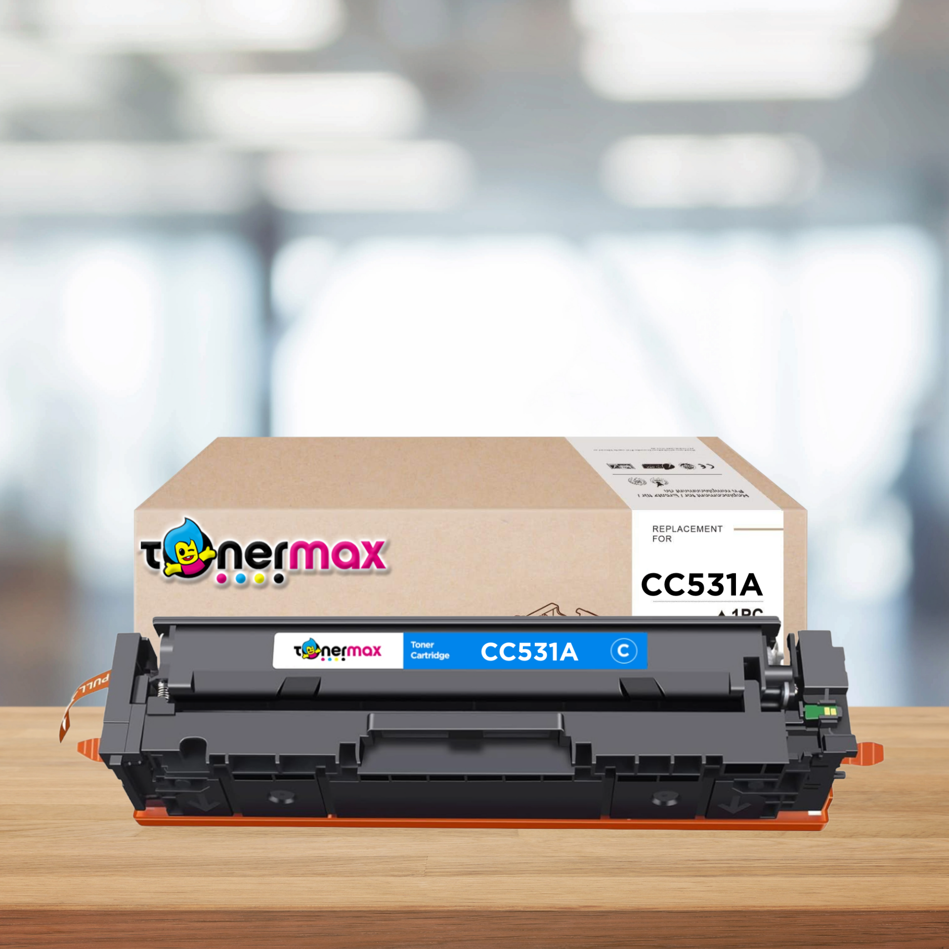 HP 304A / CC531A Mavi Muadil Toner