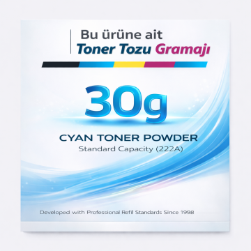 Hp 222A- W2221A Toner Tozu Mavi - 30GR Şişe / LaserJet Pro 3201 |3204 | 3288 | 3303