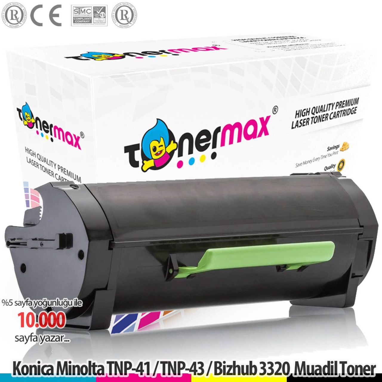 Minolta Uyumlu Tonermax TNP-41 / TNP-43 Bizhub 3320 Mudil Toner