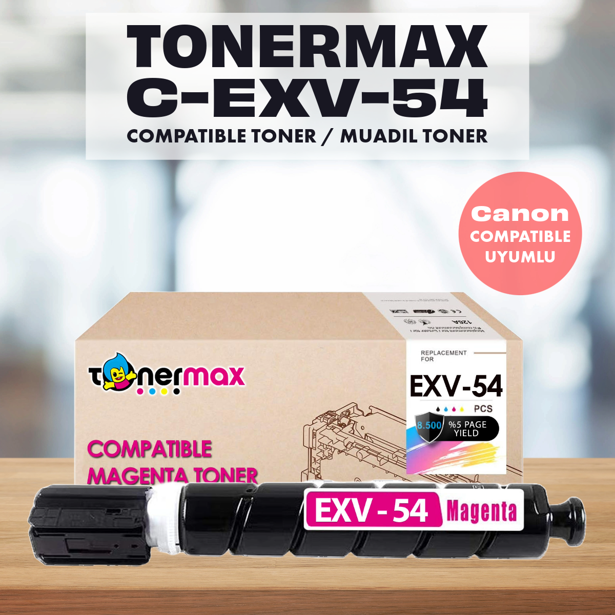 Canon C-EXV-54 Muadil Toner Kırmızı / ImageRUNNER C3025i / C3125i / C3262i
