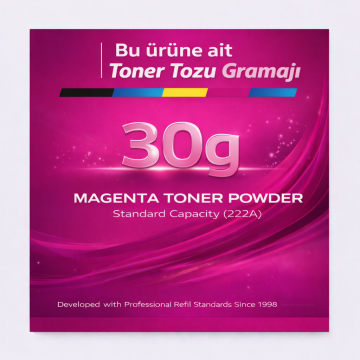 Hp 222A- W2223A Toner Tozu Kırmızı - 30GR Şişe / LaserJet Pro 3201 |3204 | 3288 | 3303