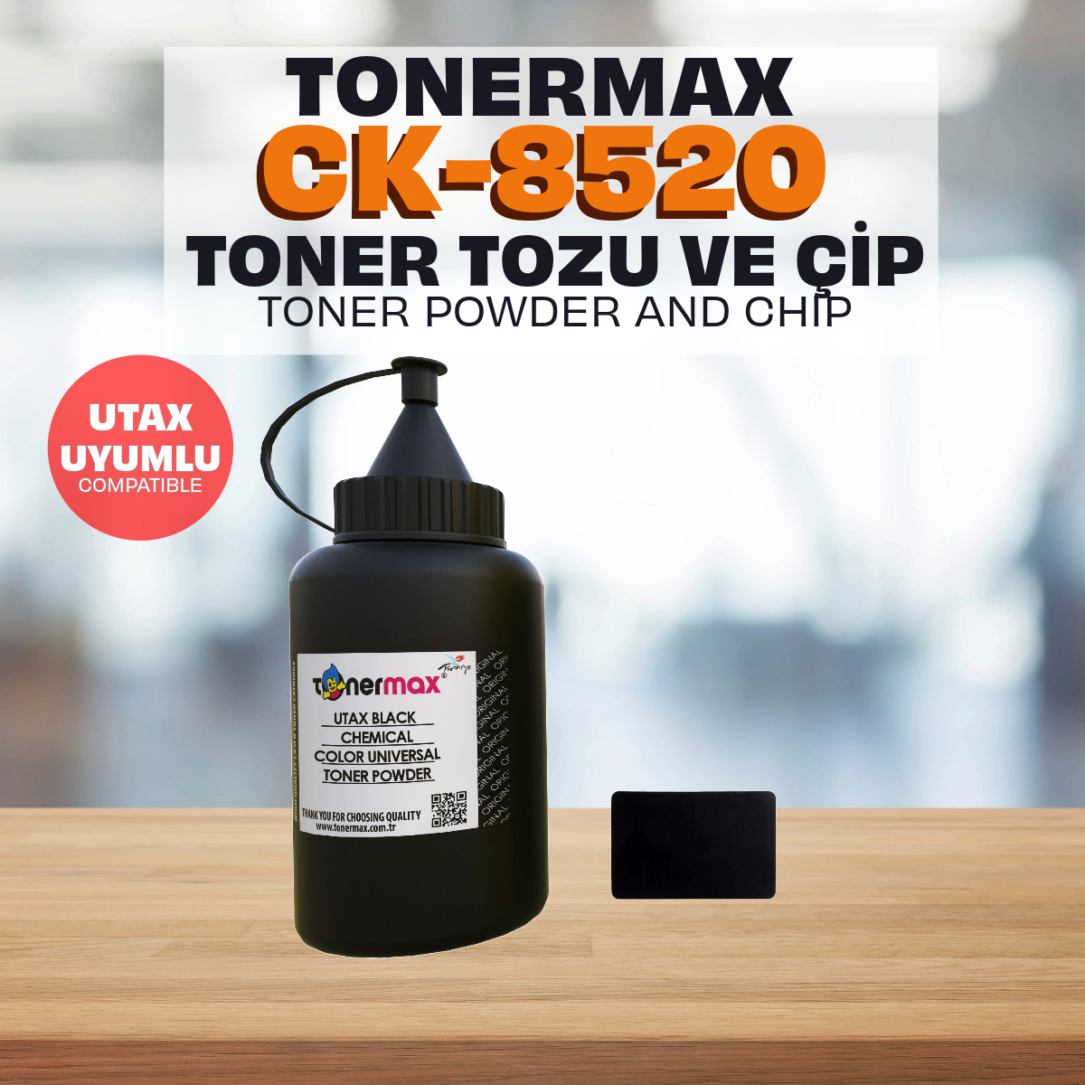 Utax CK-8520 Toner Tozu ve Çipi - Siyah / P C2480i / P-C2480i