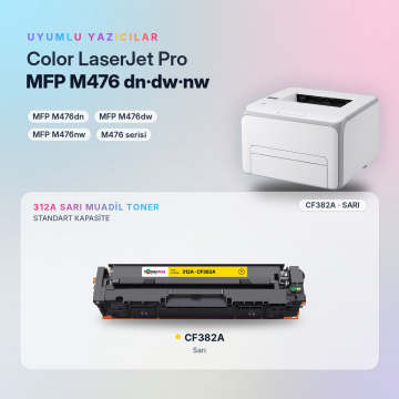 HP 312A / CF382A/ M476 Sarı Muadil Toneri - Ekonomik