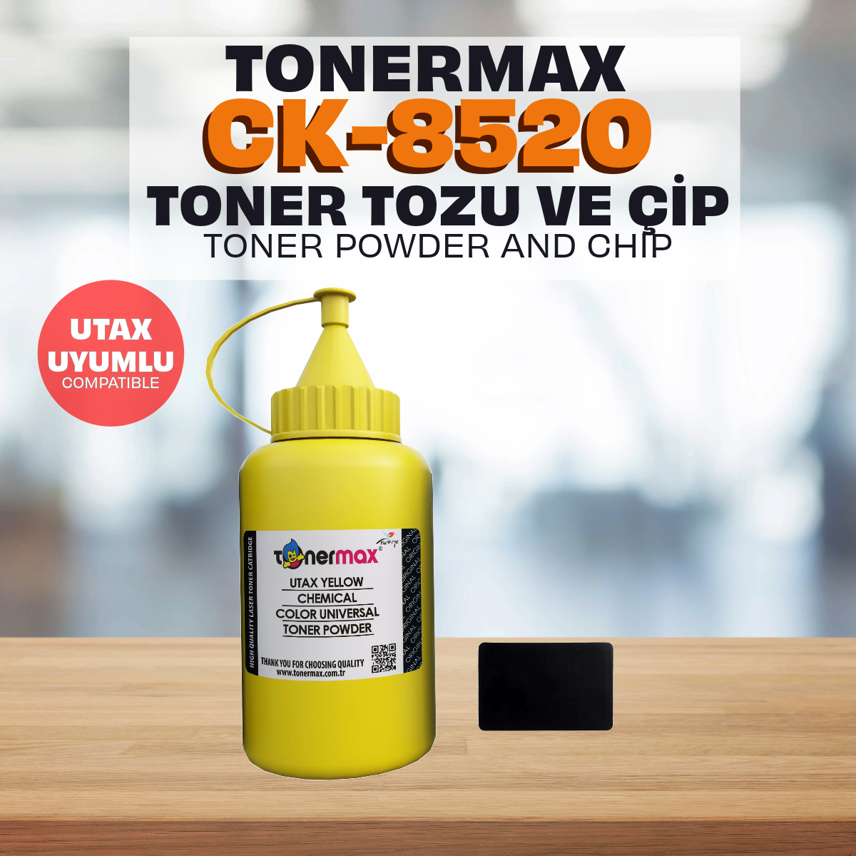 Utax CK-8520 Toner Tozu ve Çipi - Sarı / P C2480i / P-C2480i
