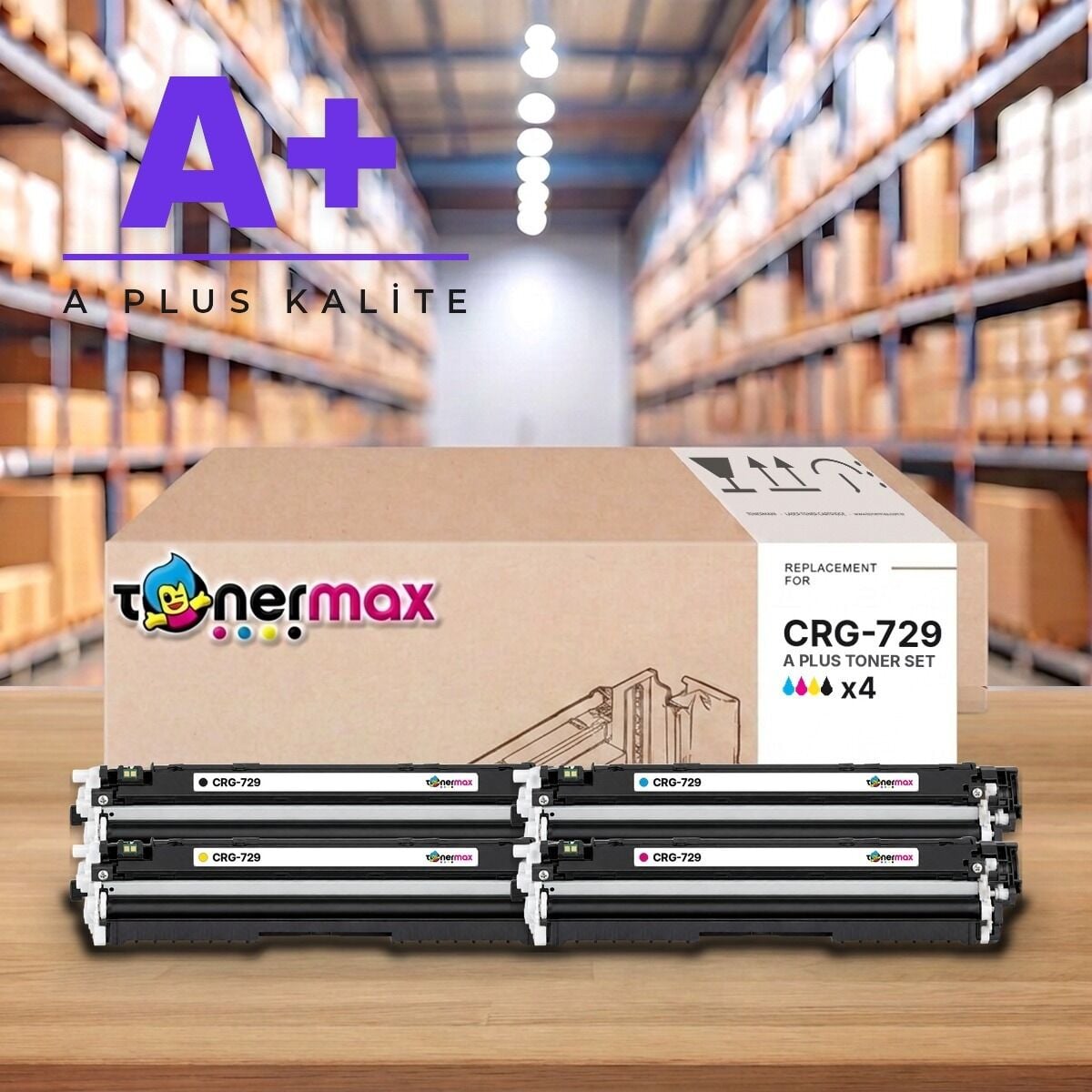 TonerMAX® CRG-729 CMYK A Plus Muadil Toner Takımı