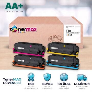 Canon T10 CMYK Muadil Toner Seti AA Plus / C1533P / C1538P / IR-C1533iF / IR-C1538iF