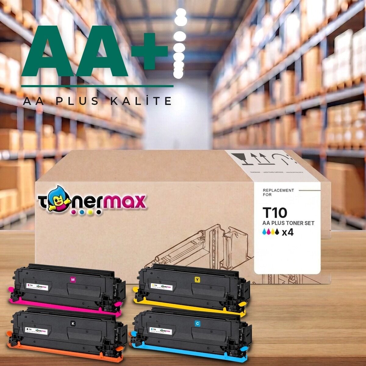 TonerMAX® T10 CMYK AA Plus Muadil Toner Takımı