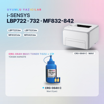 Canon CRG-064H Toner Tozu + Çip Mavi 250GR / LBP722Cdw / LBP732Cdw / MF832Cdw / MF842Cdw