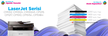 HP 125A CB540A  / CP1215 / CP1515 / CM1312 Set Muadil Toneri - Çipsiz
