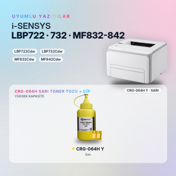 Canon CRG-064H Toner Tozu + Çip Sarı 250GR / LBP722Cdw / LBP732Cdw / MF832Cdw / MF842Cdw