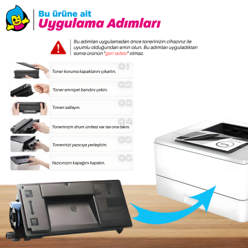 Kyocera TK-3300 Muadil Toner /  Ecosys MA4500ix / MA4500ifx / 1T0C100NL0