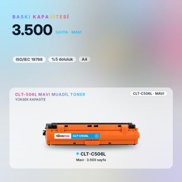 Samsung CLT-C506L Mavi Muadil Toner/ CLP-680 / CLX-6260