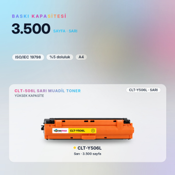 Samsung CLT-Y506L Sarı Muadil Toner/ CLP-680 / CLX-6260