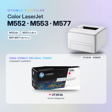 Hp 508A CF363A / Color LaserJet Enterprise M552 / M553 / MFP M577 Kırmızı Orjinal Toner