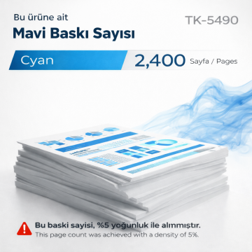 Kyocera TK-5490 Orijinal Toner Mavi | MA2101cfx | MA2101cwfx | PA2101cwx | PA2101cx | MA2101 | PA2101